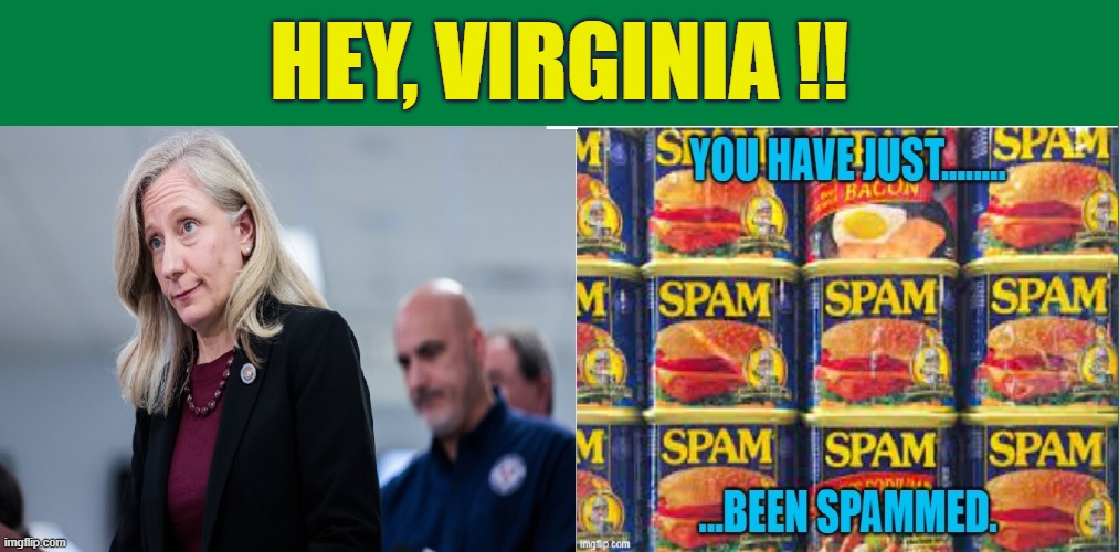 Virginia Spammed. | hey, virginia !! | image tagged in virginia 1 jpg | made w/ Imgflip meme maker