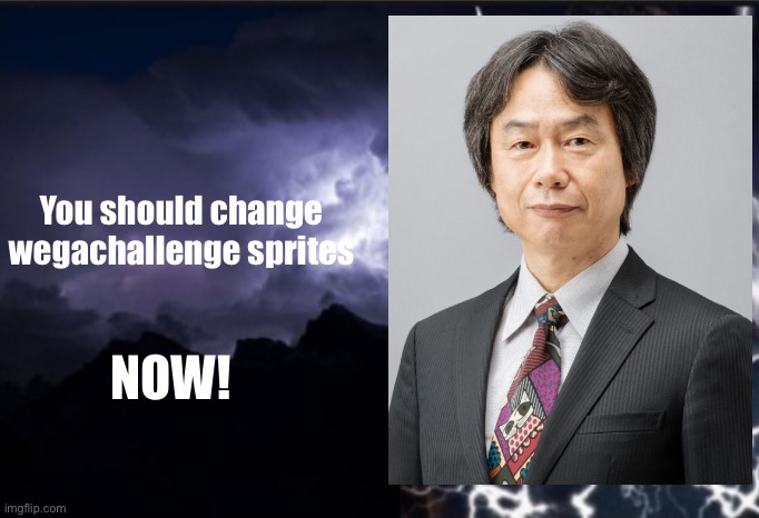 nintendo dmca’d people over use of hue shifted luigi (wega) | You should change wegachallenge sprites; NOW! | image tagged in k wodr blank,nintendo,luigi | made w/ Imgflip meme maker