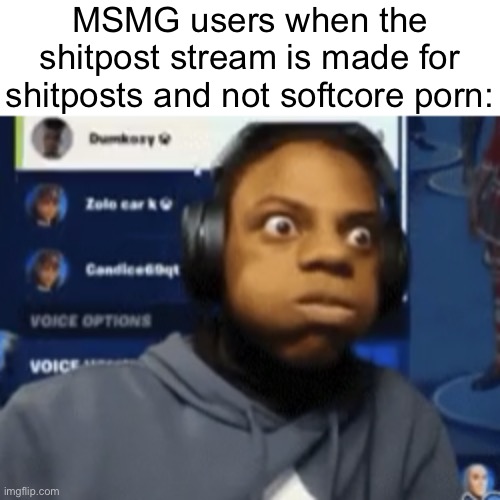 speed blowing | MSMG users when the shitpost stream is made for shitposts and not softcore porn: | image tagged in speed blowing | made w/ Imgflip meme maker