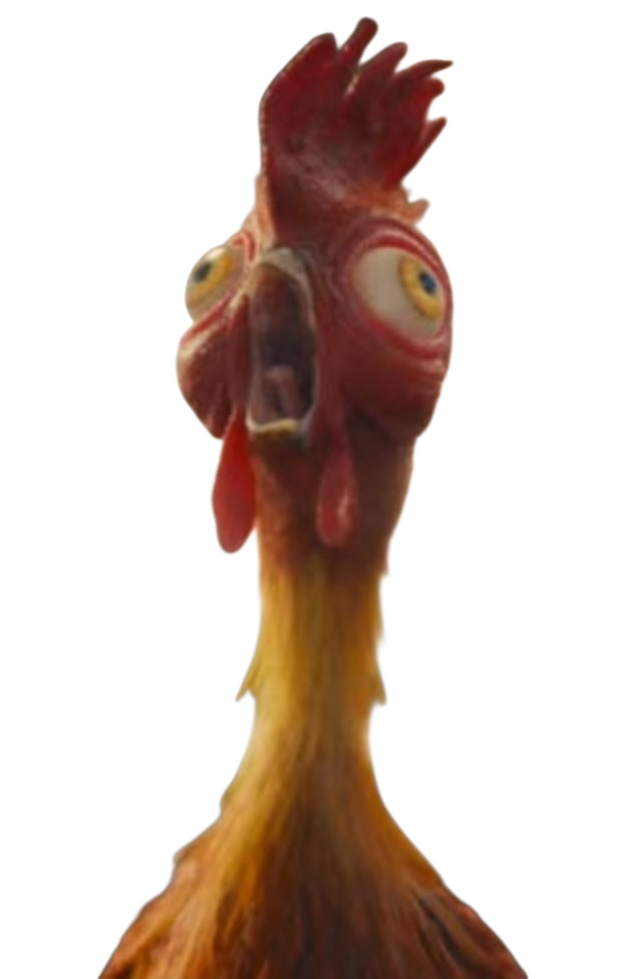 Hei Hei (Live Action) Screaming PNG Blank Meme Template
