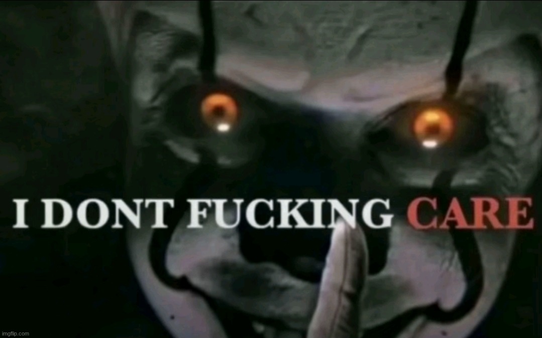 I dont fucking care | image tagged in i dont fucking care | made w/ Imgflip meme maker