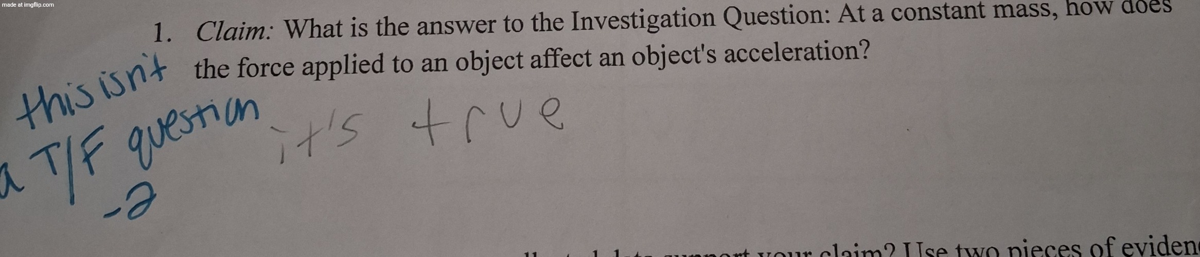 Actual answer I gave | made w/ Imgflip meme maker