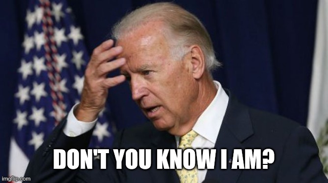 Joe Biden worries | Don't you know i am? | image tagged in joe biden worries | made w/ Imgflip meme maker