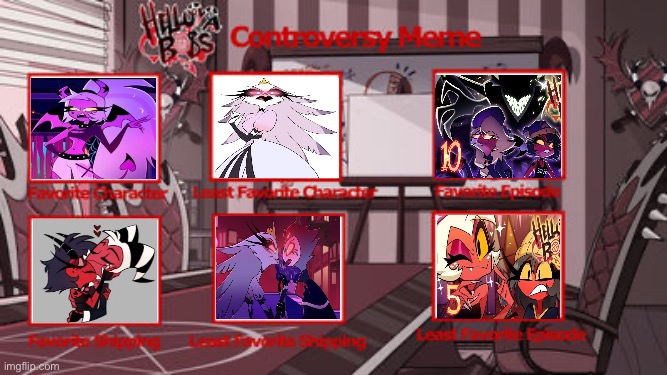 My Helluva Boss controversy meme | image tagged in controversy,opinion,helluva boss,hazbin hotel,deviantart | made w/ Imgflip meme maker