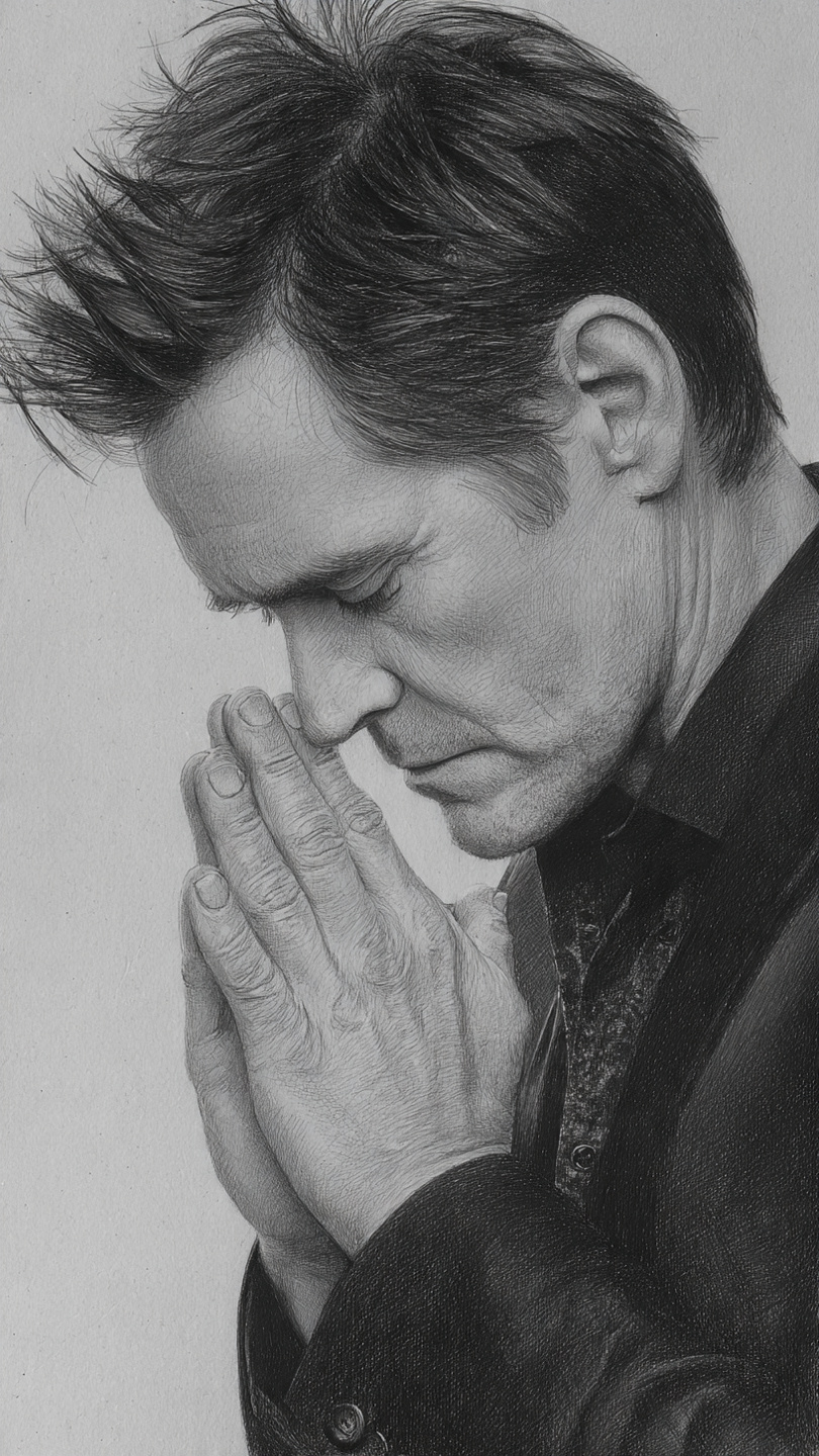 Jim Carrey praying Blank Meme Template