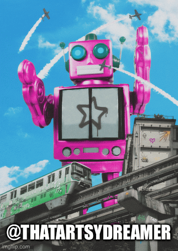 Robots Gone Rogue | @thatartsydreamer | image tagged in gifs,robot,robots,meme,sci-fi,art | made w/ Imgflip images-to-gif maker