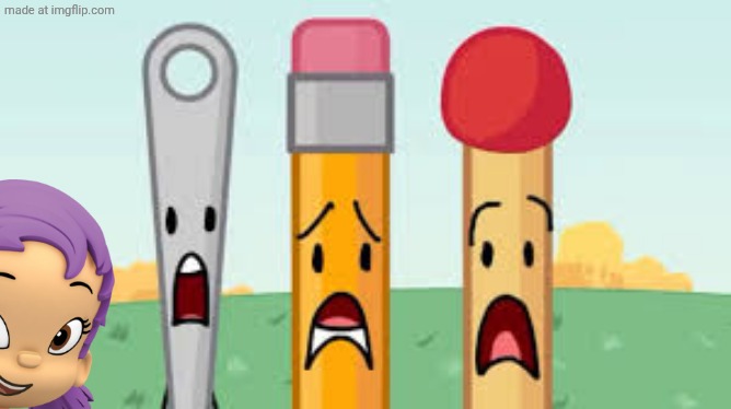 bfb needle pencil match | made w/ Imgflip meme maker