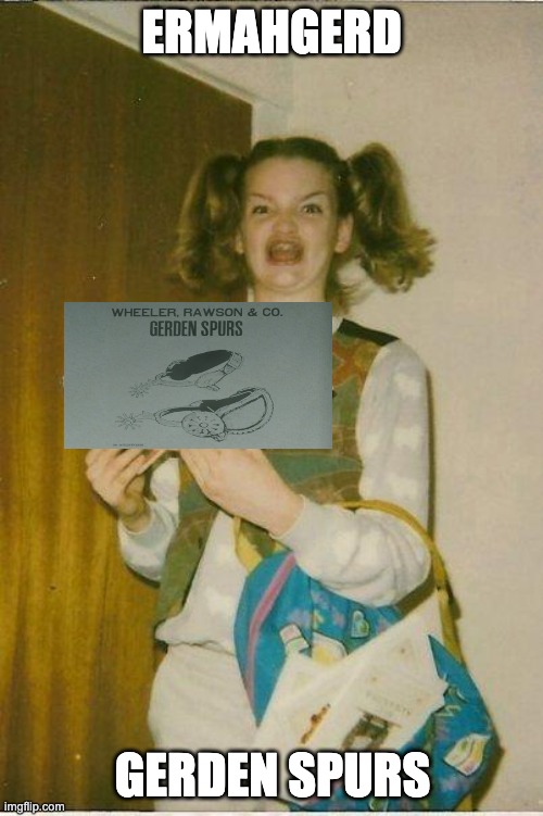 ERMAHGERD | Ermahgerd; gerden spurs | image tagged in ermahgerd | made w/ Imgflip meme maker