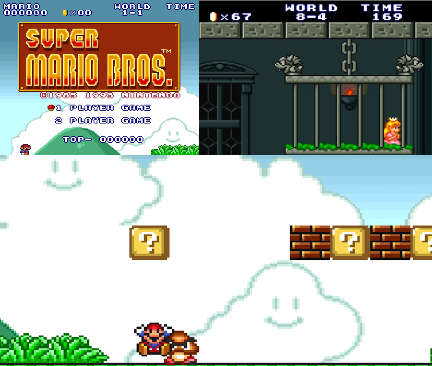 Mario vs. Goomba Blank Meme Template