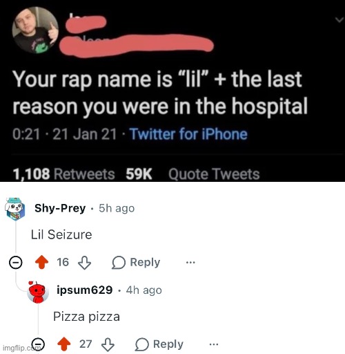 Pizza pizza | image tagged in little caesars,rap name,pizza,cursed | made w/ Imgflip meme maker
