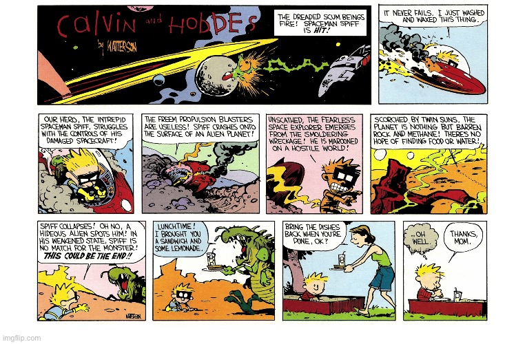 image tagged in calvin and hobbes,comics | made w/ Imgflip meme maker