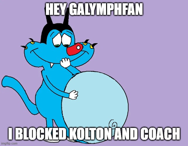 Ignore the image | Hey Galymphfan; i blocked kolton and coach | image tagged in i regret making this template | made w/ Imgflip meme maker