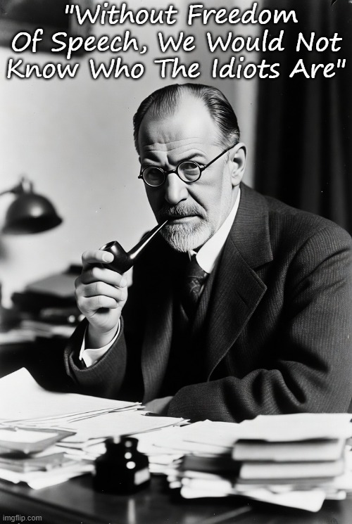 "Without Freedom Of Speech, We Would Not Know Who The Idiots Are" | "Without Freedom Of Speech, We Would Not Know Who The Idiots Are" | image tagged in funny,reactions,dark humor,wisdom | made w/ Imgflip meme maker