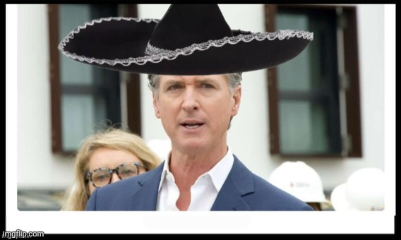 Greasy Gavin Newsom Sombrero Blank Meme Template