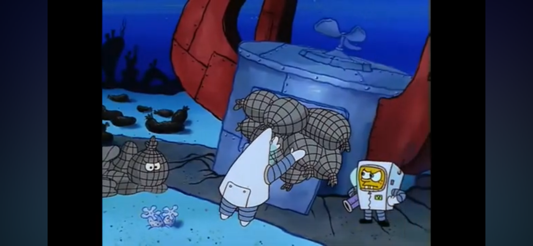 Spongebob- Sandy’s Rocket Blank Meme Template