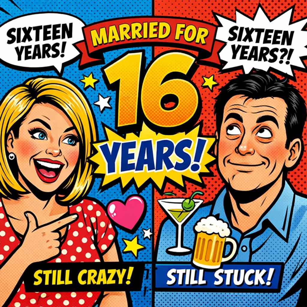 A couple married for 16 years funny Blank Meme Template
