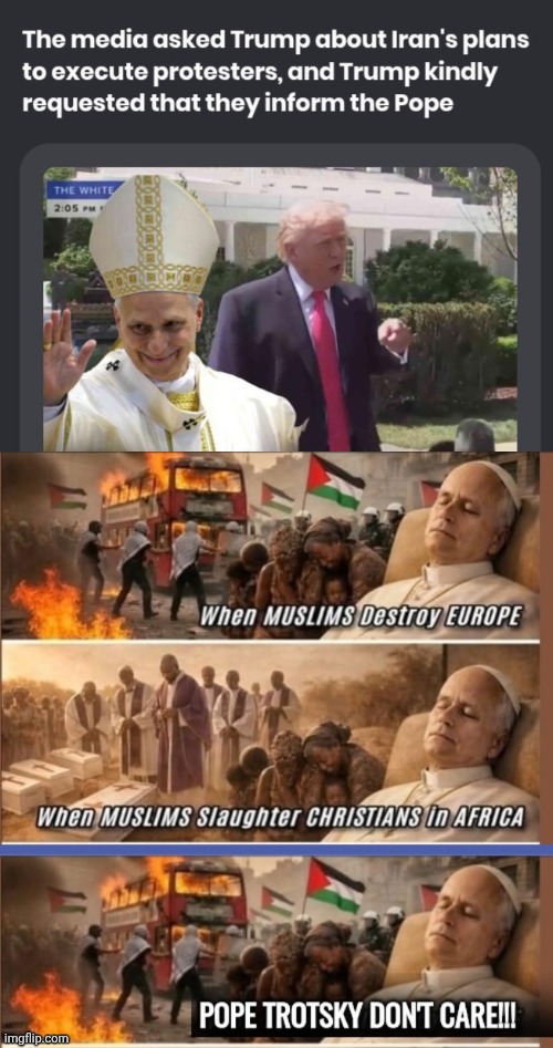 The Pope slept on Blank Meme Template