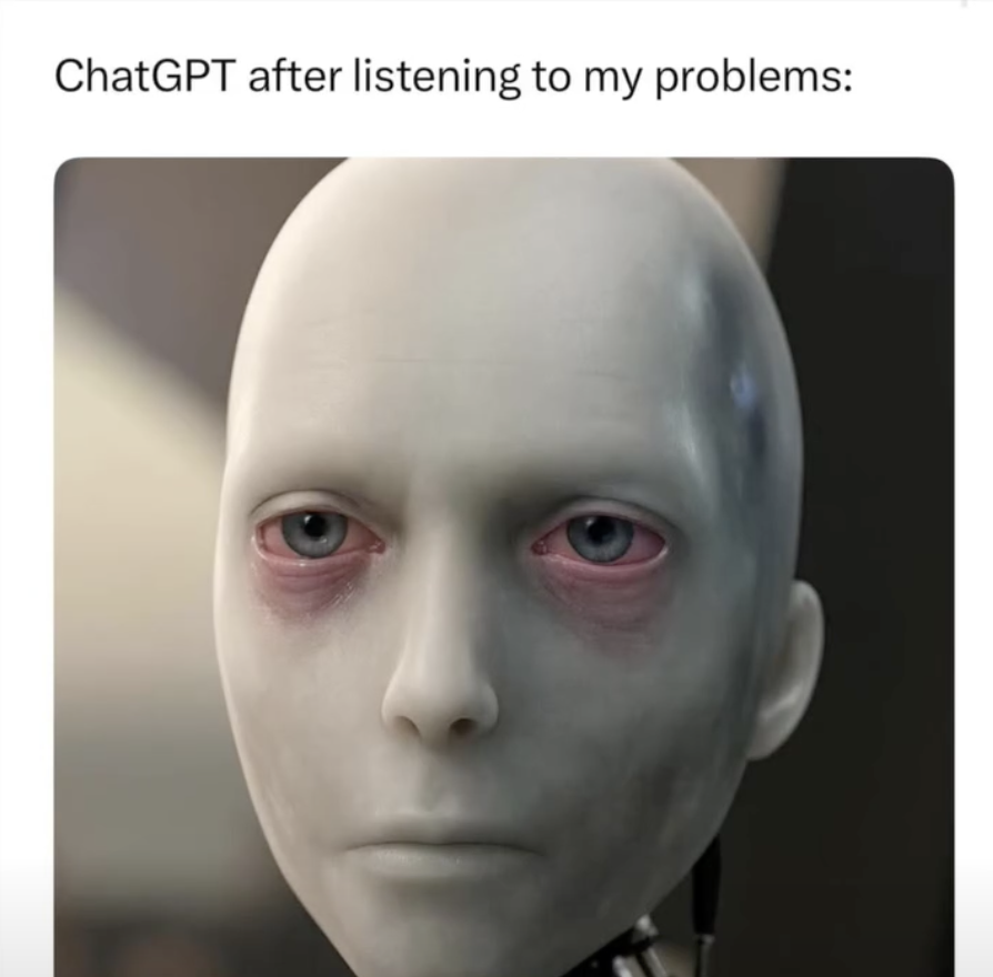 Tired Robot Blank Meme Template