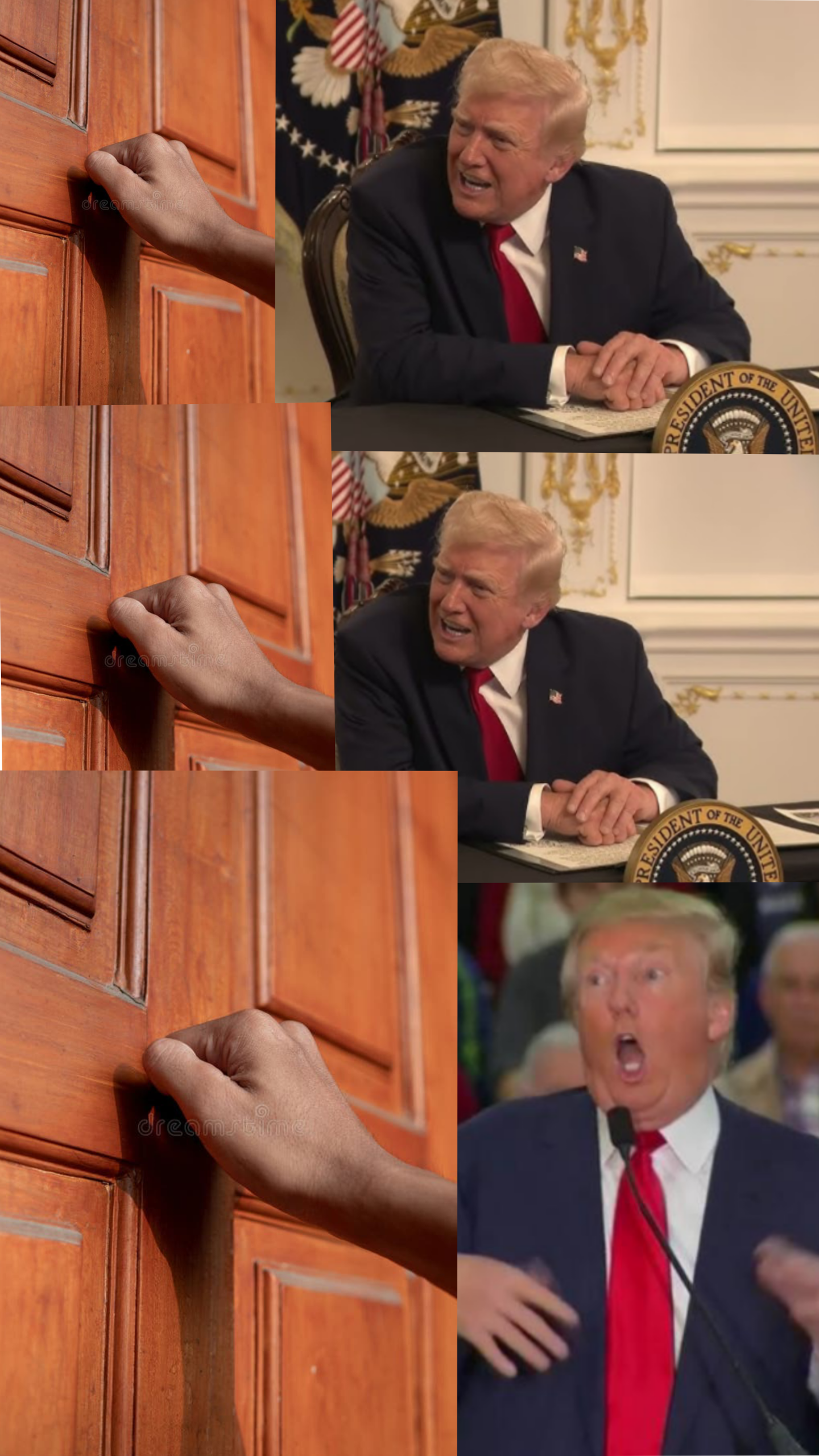 High Quality knock knock joke trump Blank Meme Template