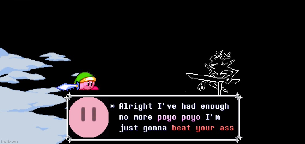 This honestly took way too long tbh | image tagged in shitpost,kirby,deltarune,why did i make this | made w/ Imgflip meme maker