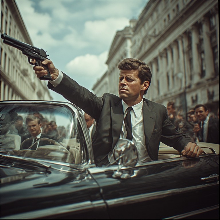 Jfk shooting from motorcade Blank Meme Template