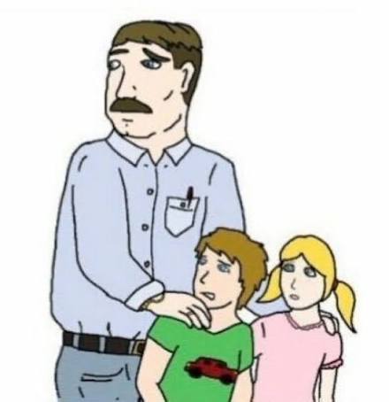 alejate de mis hijos libertario feo Blank Meme Template