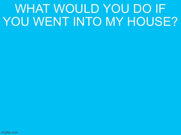 what would you do if you went into my house? | made w/ Imgflip meme maker