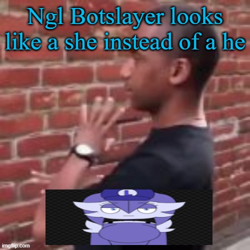 Ngl Botslayer looks like a she instead of a he | image tagged in brickfighter | made w/ Imgflip meme maker