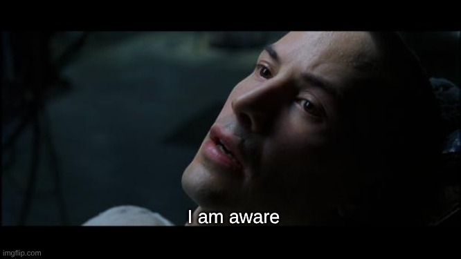 i know kung fu | I am aware | image tagged in i know kung fu | made w/ Imgflip meme maker
