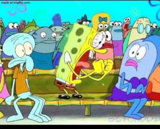 I DONT CARE ABOUT BOT SLAYER WHY DO WE STILL GIVE HIM ATTENTION | image tagged in spongebob screaming | made w/ Imgflip meme maker