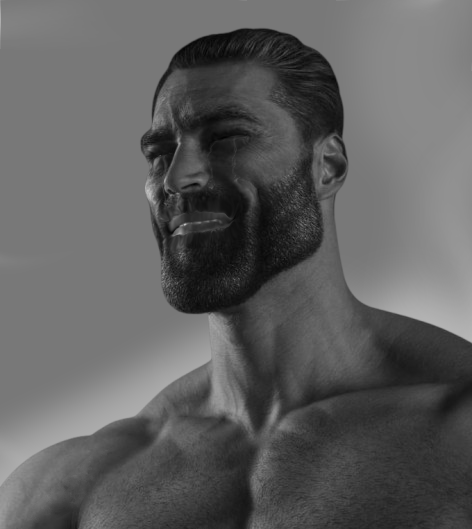 Gigachad Crying Blank Meme Template