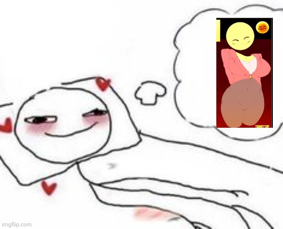 Oh My Goon | image tagged in stickman in bed blushing | made w/ Imgflip meme maker