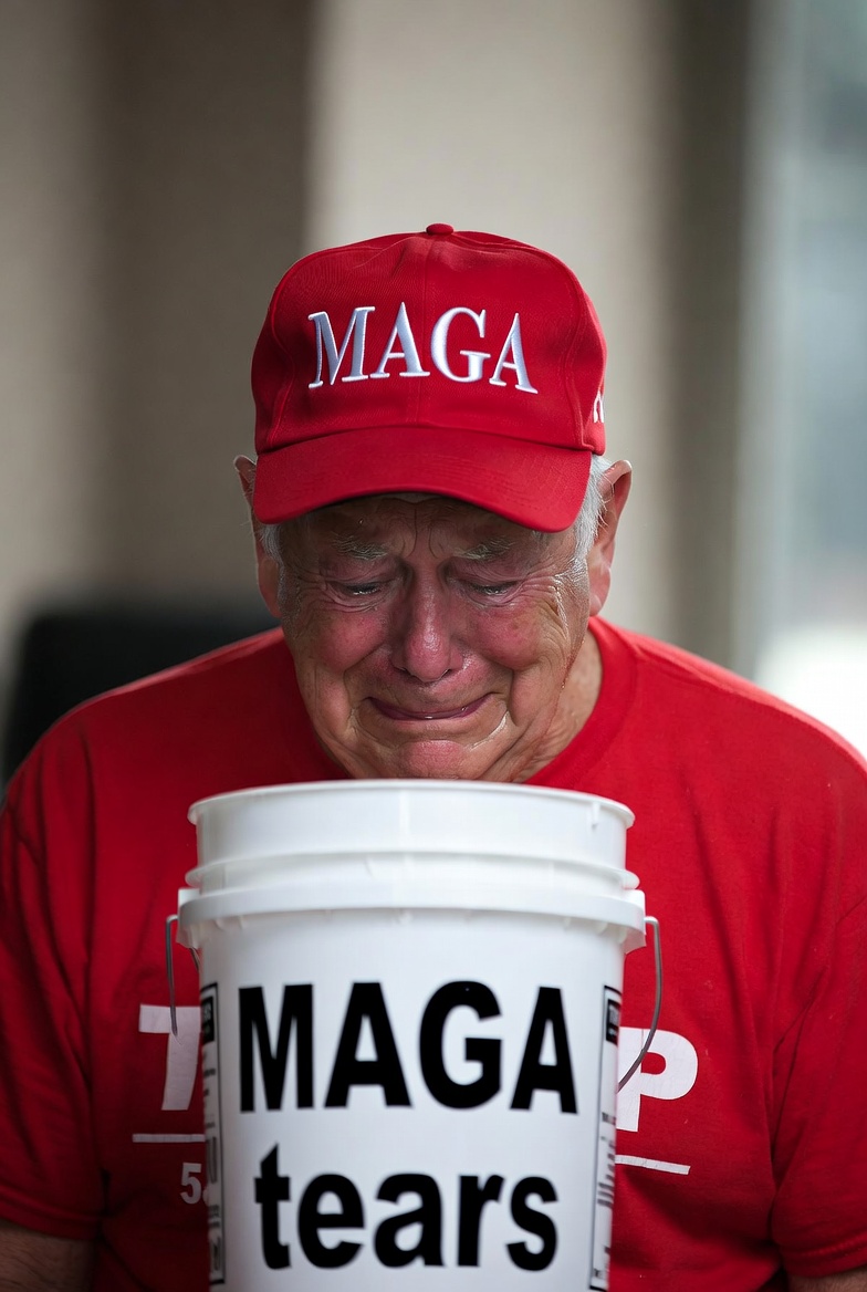 MAGA tears bucket 5 gallon Blank Meme Template
