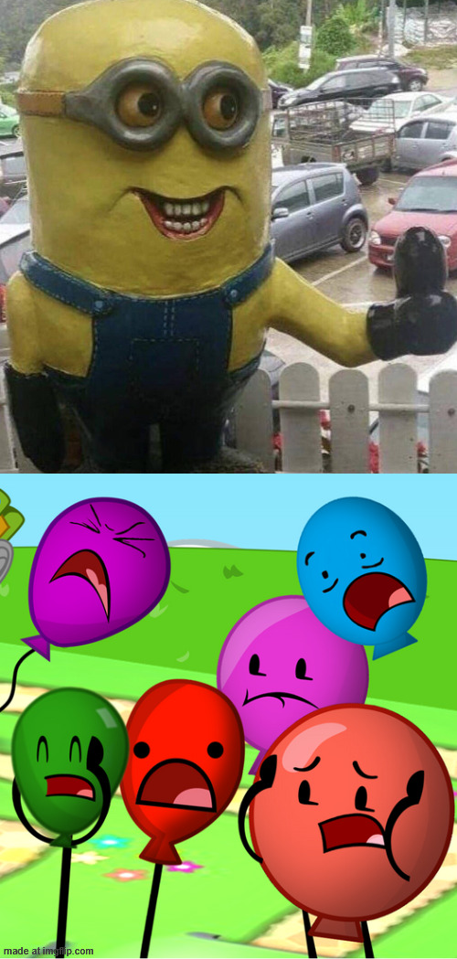 Plain nightmare fuel | image tagged in memes,minion,creepy,nope,no thank you,statue | made w/ Imgflip meme maker