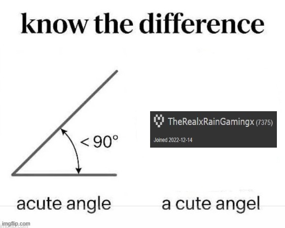 <3 | image tagged in acute angle vs a cute angel,boyfriend,i love him | made w/ Imgflip meme maker