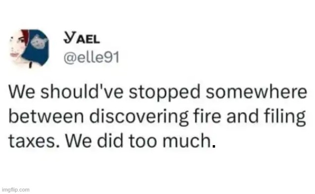 True! | . | image tagged in fire,taxes,everything,let's raise their taxes,income taxes,big government | made w/ Imgflip meme maker