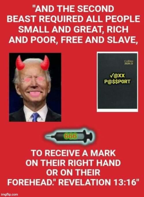 Biden Mark of the Beast | image tagged in biden mark of the beast | made w/ Imgflip meme maker