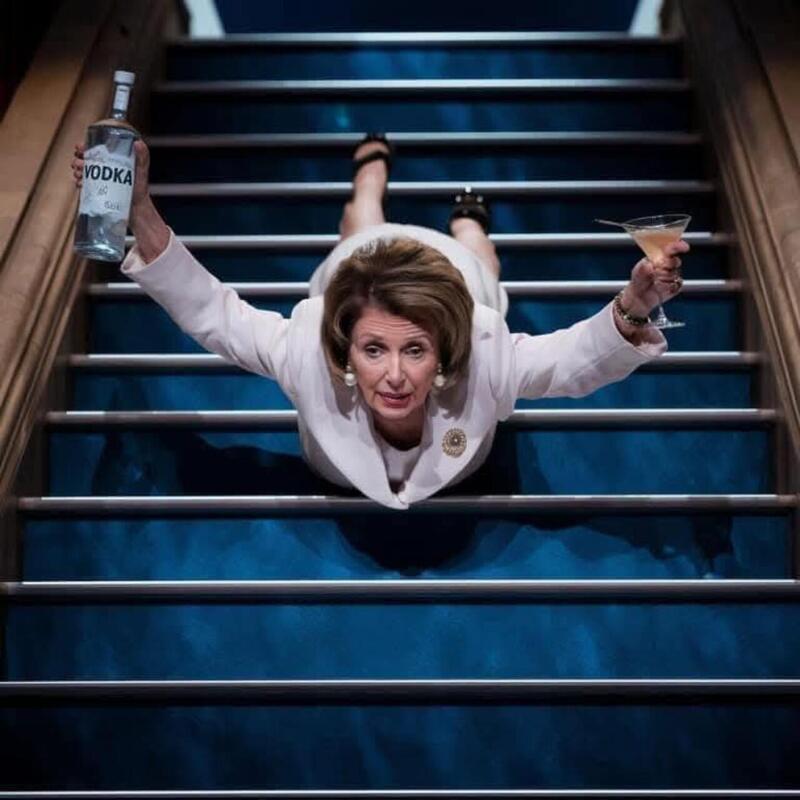 alcoholic Nancy Pelosi Blank Meme Template