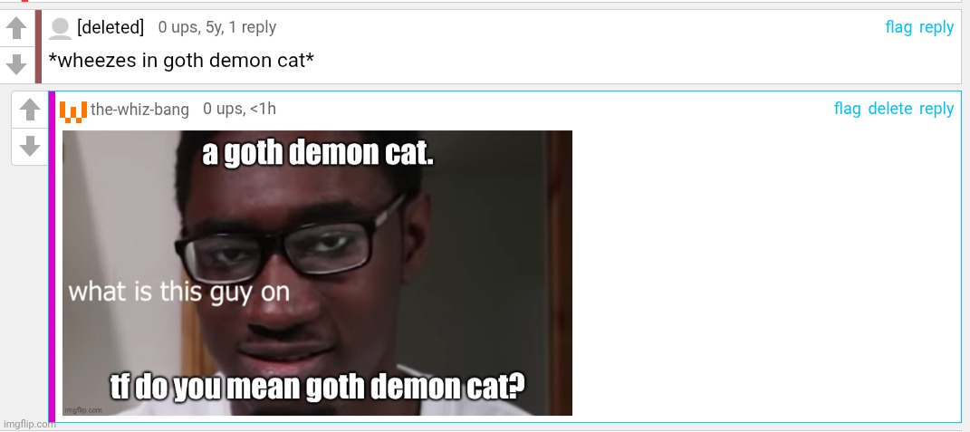 aaaaaaaaaaaaaaaaaaaaaaaaaa 4 | image tagged in screenshot_20260424-141813 png,goth demon cat,what,cursedcomments,aaaaaaaaaaaaaaaaaaaaaaaaaaa | made w/ Imgflip meme maker