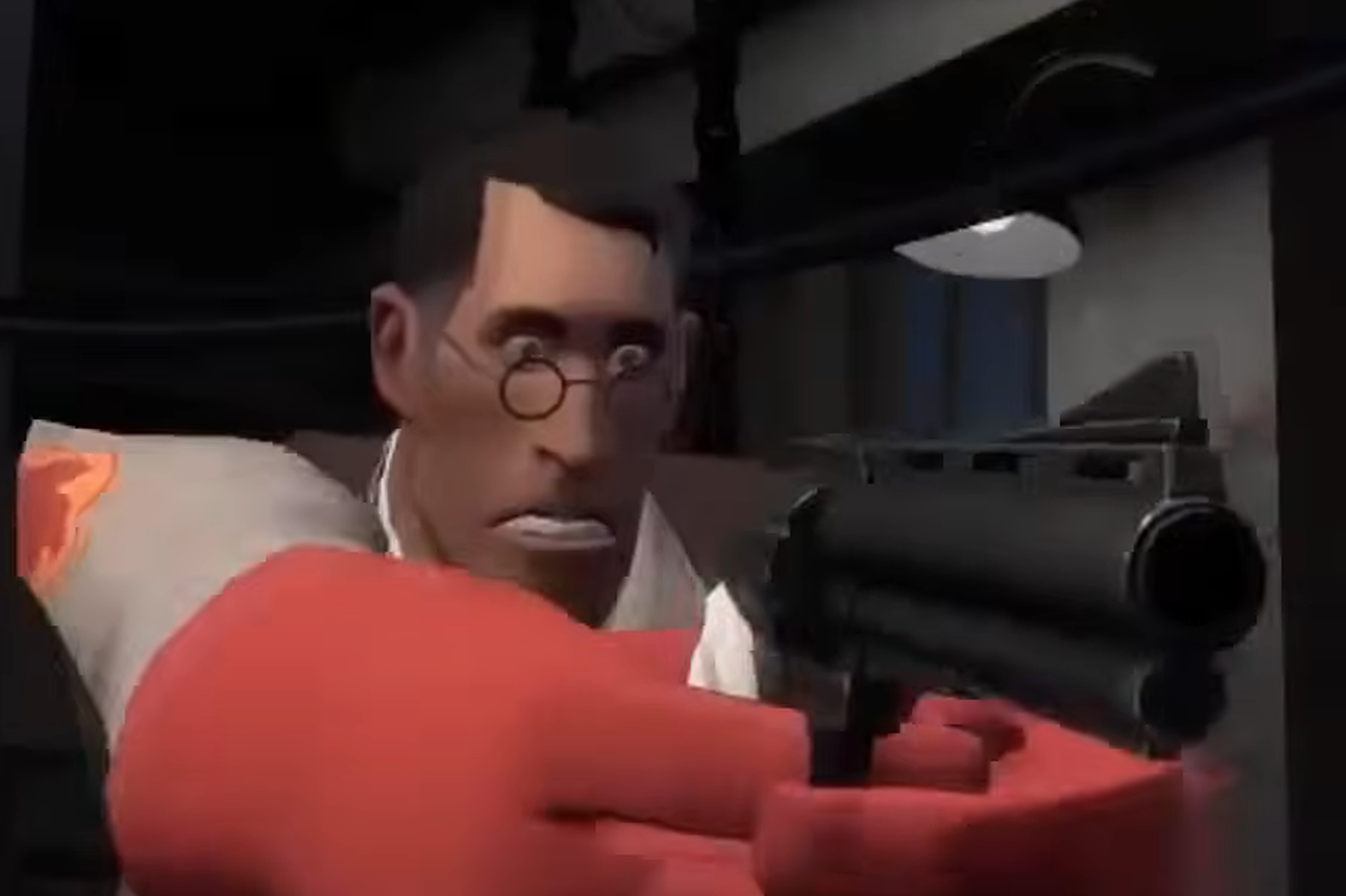 TF2 Medic with a Gun Blank Meme Template