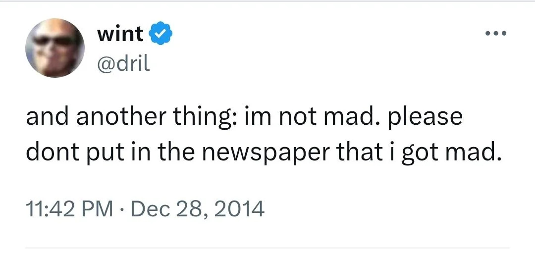 dril: not mad Blank Meme Template