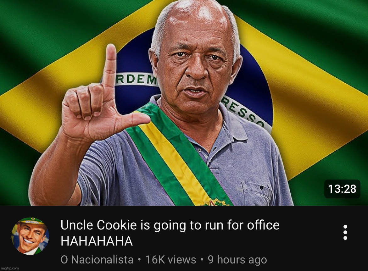 ? Cookie? Yummy | image tagged in brazil,youtube | made w/ Imgflip meme maker