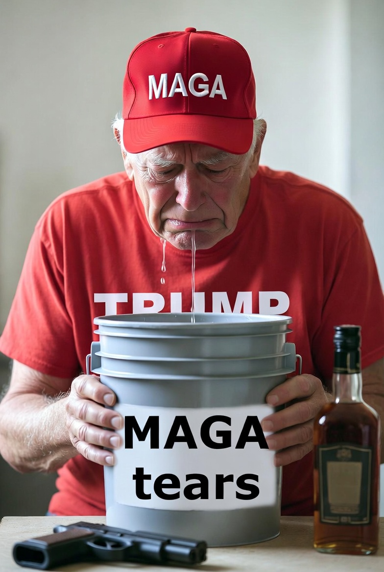 MAGA tears Liquor pistol ballcap crying weak Blank Meme Template