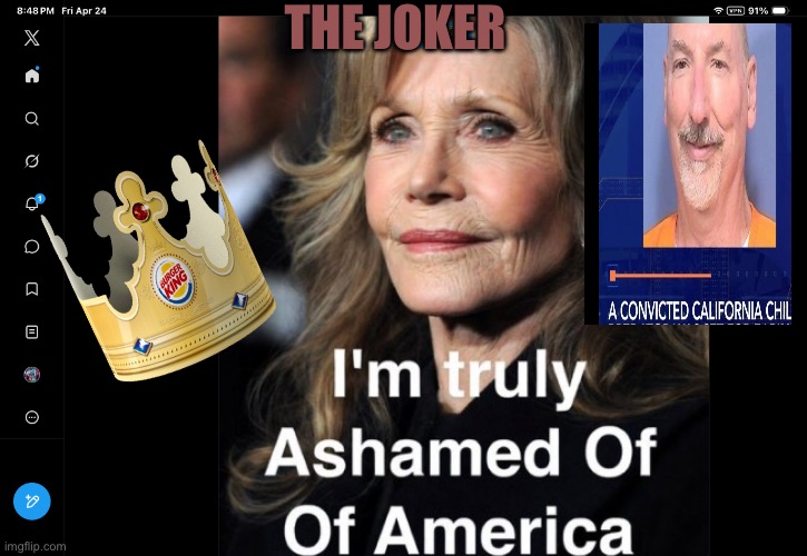 Hanoi Jane | The Joker | image tagged in political humor,political memes,political meme,scumbag hollywood,child molester,treason | made w/ Imgflip meme maker