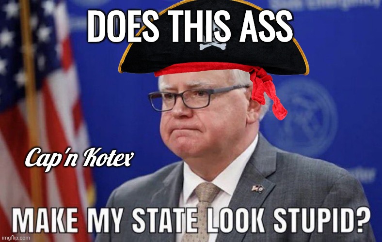 Does the Somali Pirate make MN look stupid | Does this ass; Cap'n Kotex | image tagged in img 29 png,pirates | made w/ Imgflip meme maker