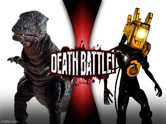 Gorosaurus vs. The projectionist | image tagged in bendy and the ink machine,godzilla,death battle | made w/ Imgflip meme maker