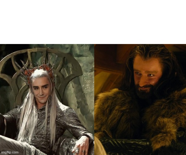 Thranduil and Thorin Blank Meme Template