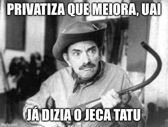 Privatiza que melhora | Privatiza que meiora, uai; Já dizia o Jeca Tatu | image tagged in direita,pl,bolsonaro,privatizar,paulo guedes | made w/ Imgflip meme maker