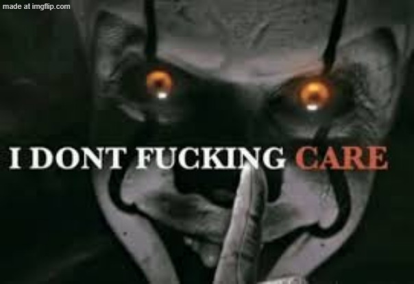I dont fucking care | image tagged in i dont fucking care | made w/ Imgflip meme maker