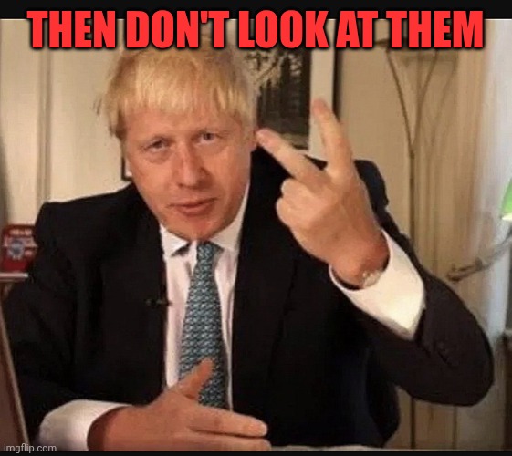 Boris Johnson | Then don't look at them | image tagged in boris johnson | made w/ Imgflip meme maker